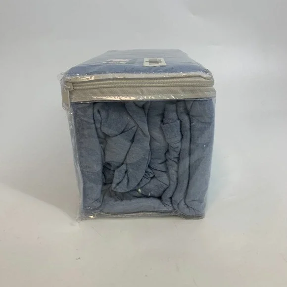 Jersey Knit Full Sheet Set Heathered Sky Blue Soft Cozy All‎ Season Bedding - Picture 6 of 7